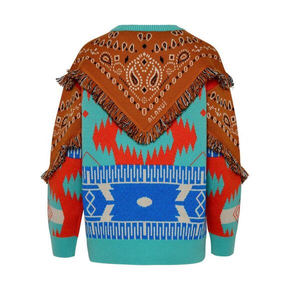 Alanui Icon Bandana Multicolor Wool Sweater Women - Picture 3 of 3